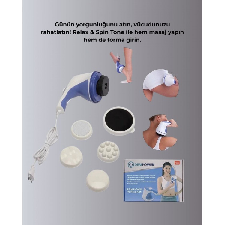 Elektrikli Yağ Yakıcı Masaj Aleti 5 Başlıklı Vücut Şekillendirici