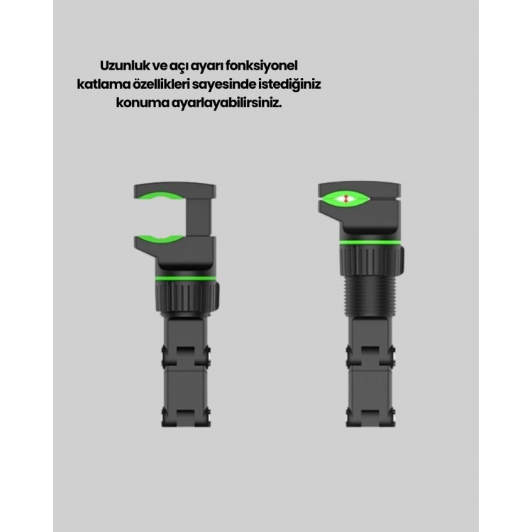 Araç İçi Dikiz Aynası Telefon Tutucu Katlanabilir ve Çok Fonksiyonlu