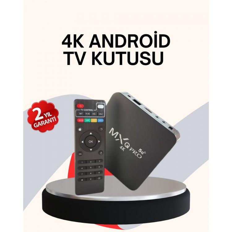 4K Android TV Box – Akıllı Medya Oynatıcı 2GB RAM 16GB Hafıza Wi-Fi Destekli