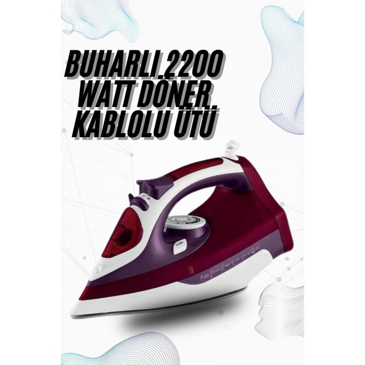 Steam Corded Iron 2200 Watt Anti-Limescale ShockSteamy