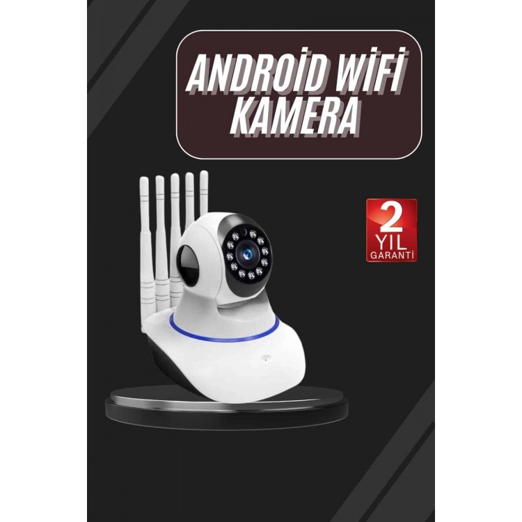 LED Aydınlatmalı 5 Antenli Motorlu 1080P Wifi Kamera Sensörlü