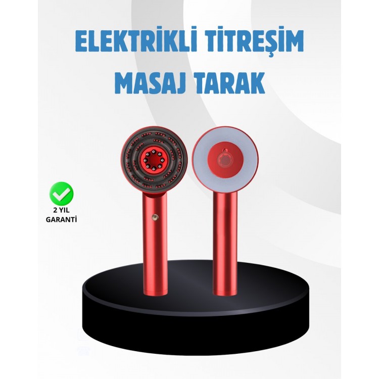 Saç Büyüme Destekleyici Elektrikli Masaj Tarak LED ve Titreşimli