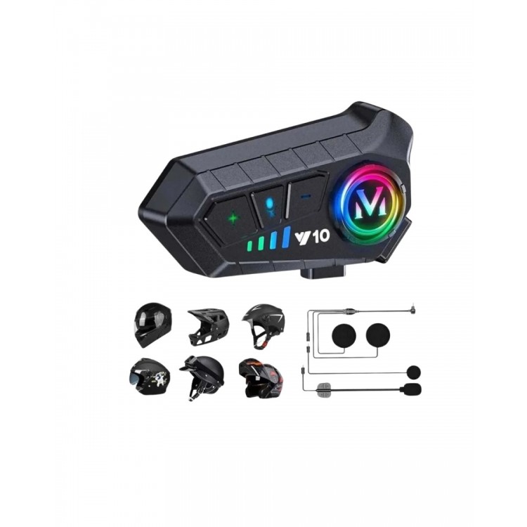 Bluetooth 5.3 Kask İçi Intercom Kulaklık 1000 m Mesafe 1000 mAh