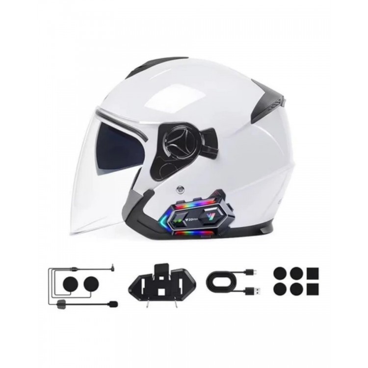 Çift Telefon Destekli Motosiklet Kask Bluetooth Kulaklık