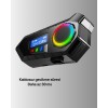 500mAh Bataryalı Bluetooth 5.4  İnterkom LED Ekranlı FM Destekli
