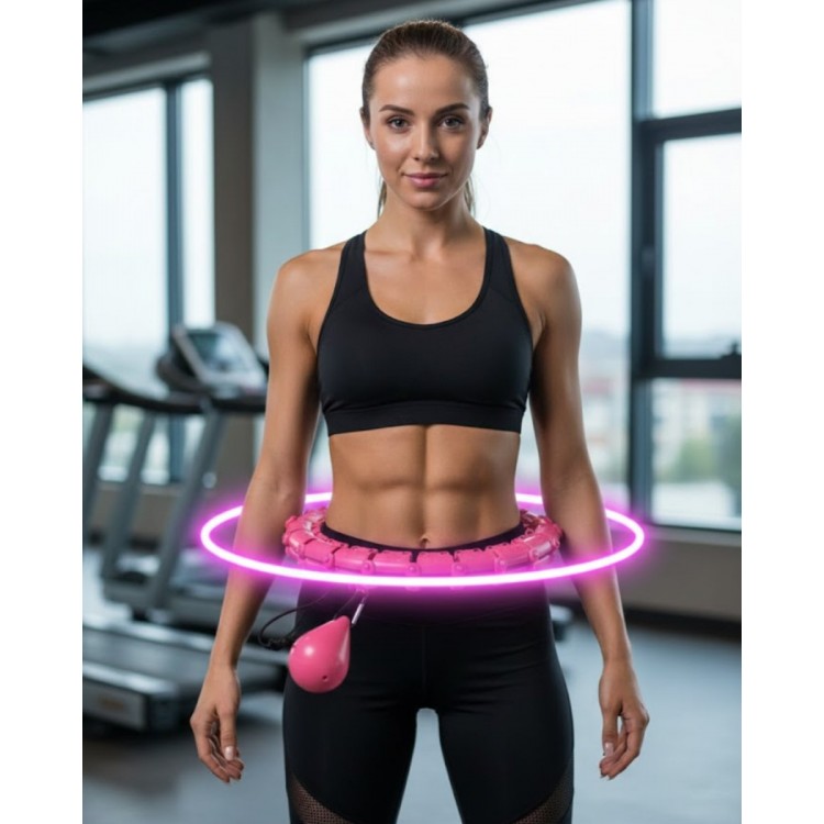 Evde Spor İçin Akıllı Hula Hoop Çemberi Bel İnceltici Mor