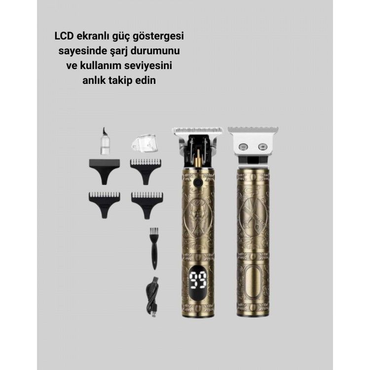 0.1 mm Hassas Kesim Tıraş Makinesi Şarjlı Metal Gövde