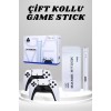4K HD Görüntü Kaliteli Retro Game Stick 20000 Oyunlu Çift Kollu Beyaz Game Stick