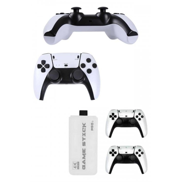 4K HD Görüntü Kaliteli Retro Game Stick 20000 Oyunlu Çift Kollu Beyaz Game Stick