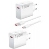120 Watt Turbo Hızlı Şarj Aleti Seti Hızlı Şarj Adaptörü Beyaz