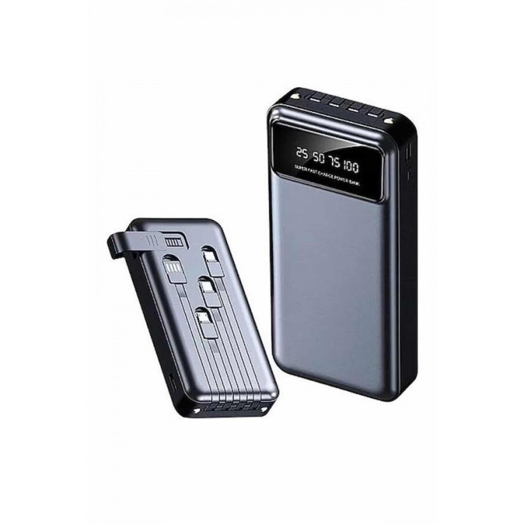 Hızlı Şarj Özellikli 20.000 Mah Dijital Göstergeli USB Girişli Android ve İOS Uyumlu Powerbank