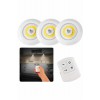 Dolap Işığı Mutfak Rafı Işığı Uzaktan Kumandalı 3 Lü Spot Led Lamba