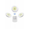 Dolap Işığı Mutfak Rafı Işığı Uzaktan Kumandalı 3 Lü Spot Led Lamba