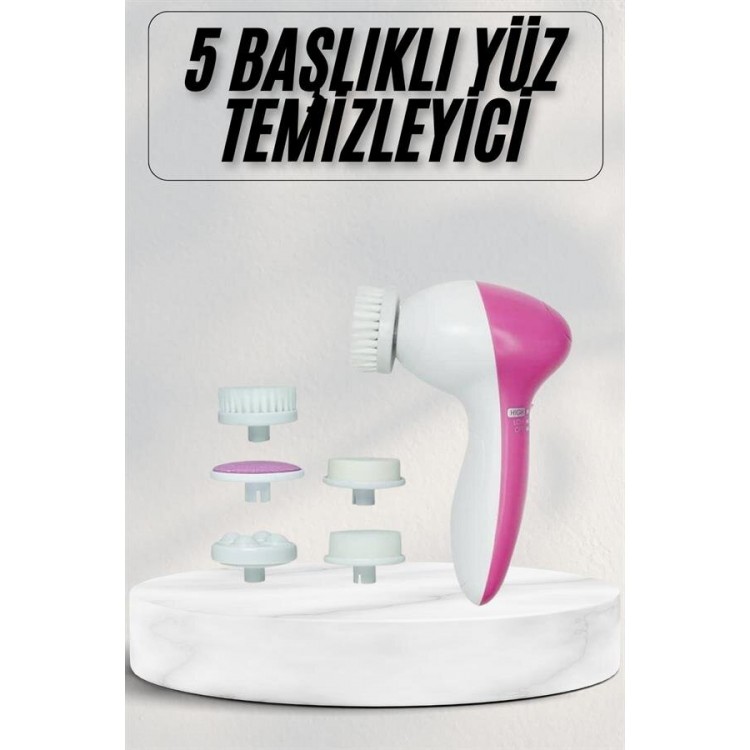 Cilt Temizleme ve Masaj Aleti 5 Başlıklı Akne ve Sivilce Önleyici