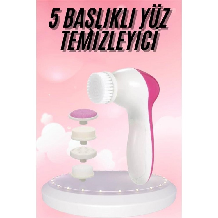 5 Başlıklı Titreşimli Cilt Temizleme Seti Canlandırıcı ve Onarıcı