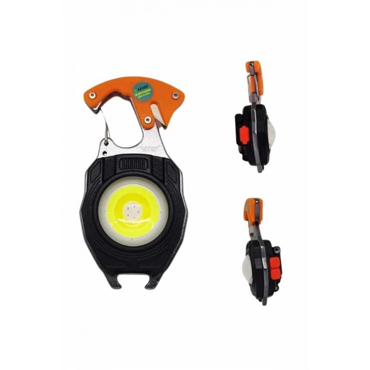 7 Modlu Mini Led Lamba Anahtarlık USB Şarjlı Kamp İçin Taşınabilir