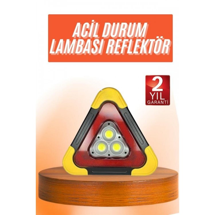 Reflektör Güneş Enerjili Taşınabilir Portatif Acil Güvenlik Işığı Araba Acil Uyarı Işığı