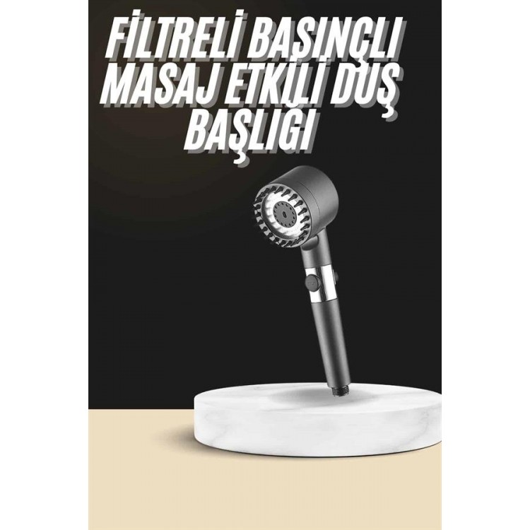 Duş Başlığı Profesyonel Masaj Başlıklı 3 Modlu Yeni Nesil Masaj Uçlu Su Tasarruflu