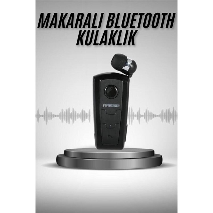 Makaralı Bluetooth Kulakiçi Yaka Kulaklığı Kablosuz Kulaklık