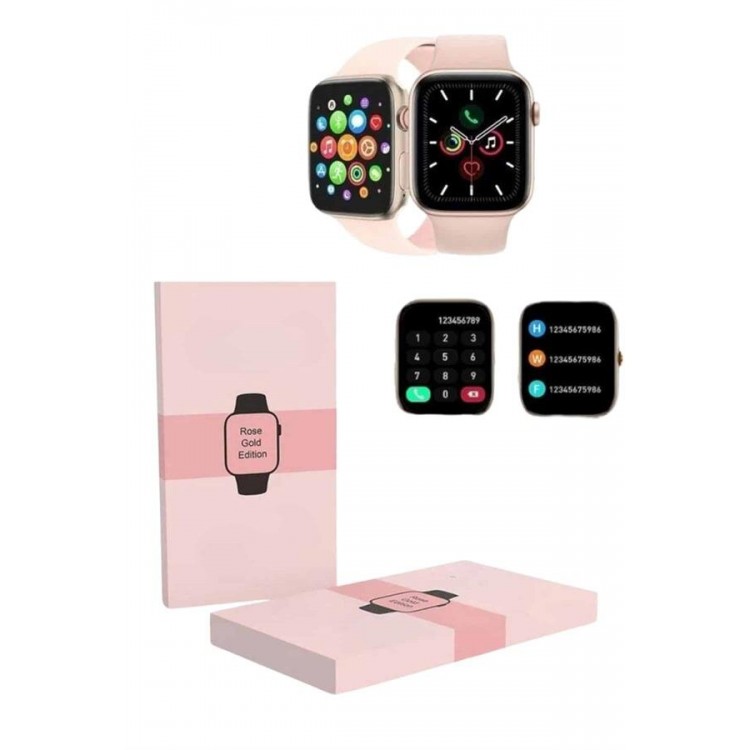 Yeni Nesil Kadın Akıllı Saat Rose Gold Android ve İos Uyumlu