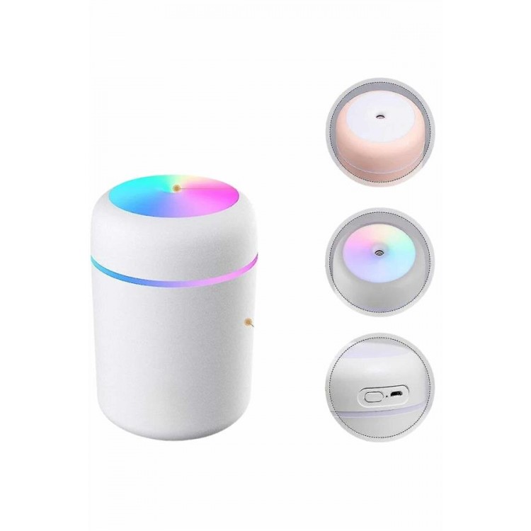 Humidifier LED Işıklı Mini Ortam Oda Kokusu Aromaterapi Buhardanlık