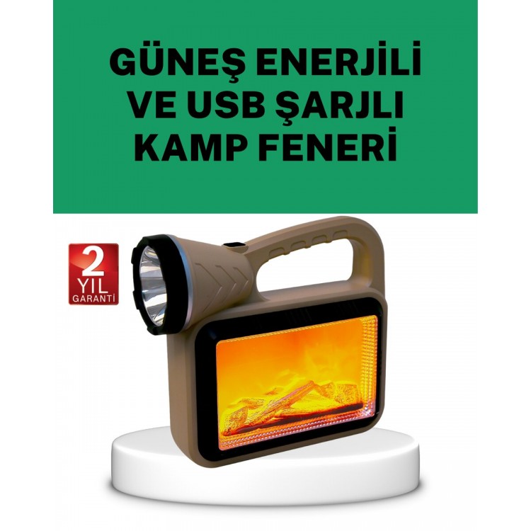 Güneş Enerjili Alev Efektli Lamba – COB Teknolojili Dış Mekan Aydınlatma