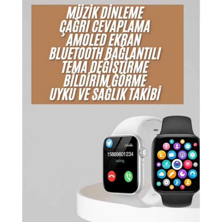 1.83 İnç Akıllı Saat Android ve İOS Uyumlu Çağrı Cevaplayabilen Adımsayar GPS Takibi