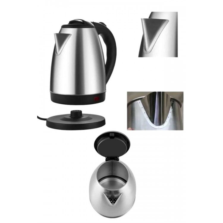 Elektrikli Paslanmaz Çelik Su Isıtcı Çelik Kettle 1.8 Lt. Uzun Ömürlü