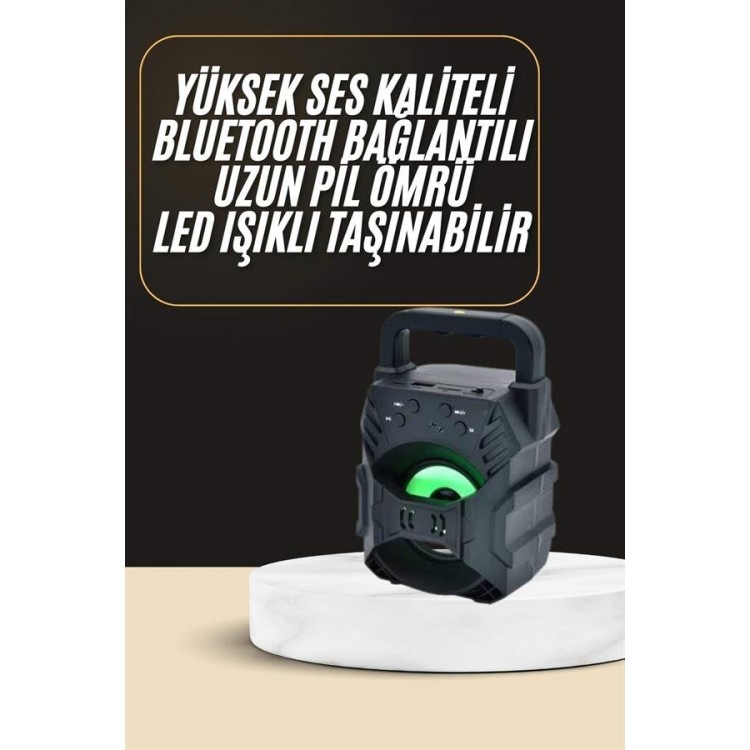 Bluetooth Hoparlör Android ve İOS Uyumlu Ses Bombası USB Girişli Taşınabilir