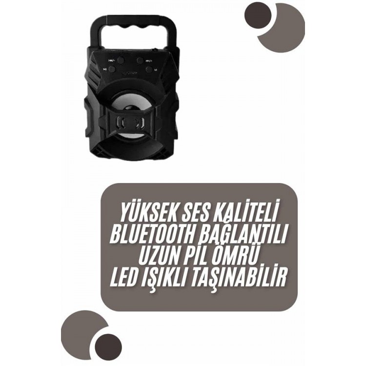 Kablosuz Bluetooth Hoparlör Ses Bombası RGB Işıklı Taşınabilir Yüksek Ses Kaliteli