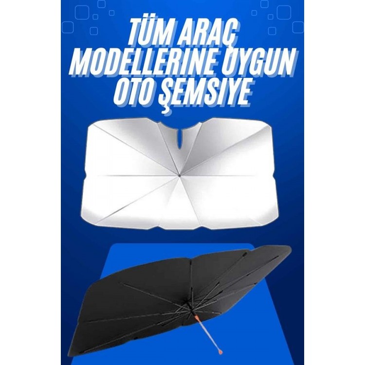 Taşınabilir Oto Cam Güneşliği Katlanabilir Tüm Araçlara Uyumlu Güneş Gölge Koruyucu