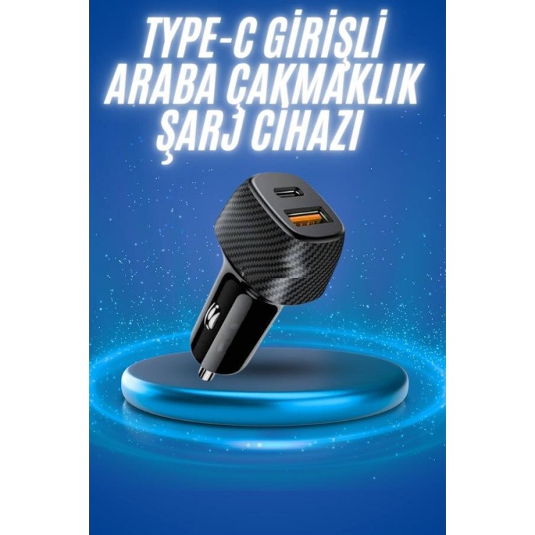 38W Oto Çakmaklık Araç Içi Şarj Cihazı Hızlı Şarj Uzun Ömürlü