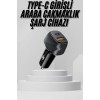 Araç İçi Şarj Cihazı 38W Güç Kapasiteli Type-C Girişli Araba Çakmaklık