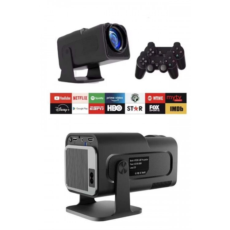 Çift Kollu Projeksiyon Taşınabilir Game Projektör Full Hd 1080P 4k Projeksiyon Gamepad