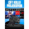Projektör Siyah Android Taşınabilir Sinema Projeksiyon Wifi Destekli En Güncel Sürüm Akıllı