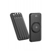 Kablosuz Çoklu Şarj Girişli 10.000 Mah Kablolu Powerbank Taşınabilir