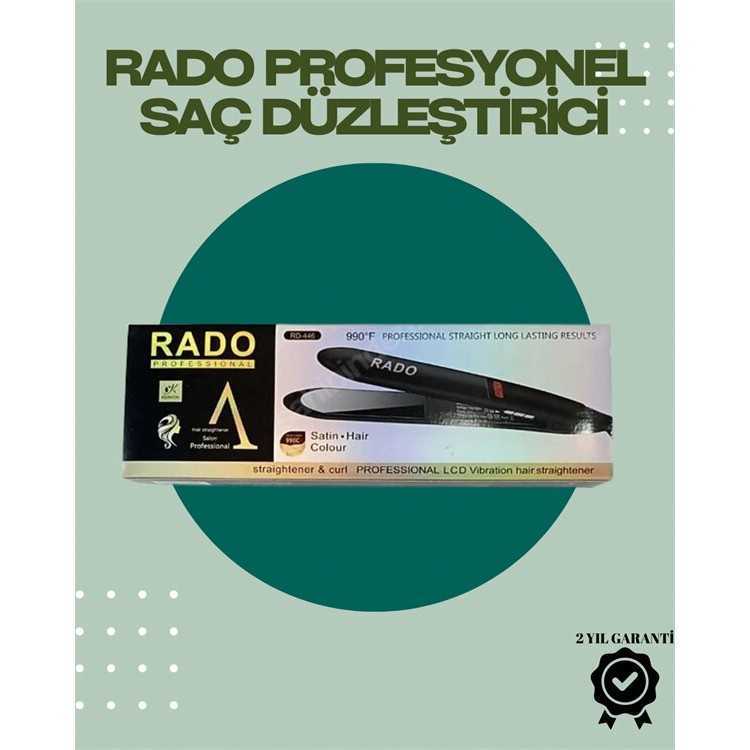 Rado RD-446 – Titanyum Seramik 2.5 Metre Kablo Hızlı Isınan Saç Düzleştirici