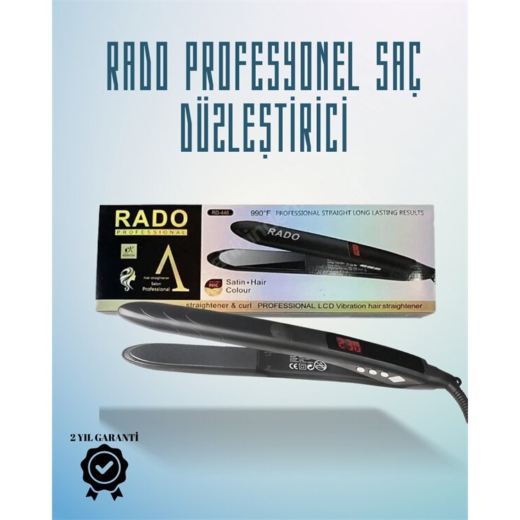 Rado RD-446 Seyahat Dostu Saç Düzleştirici – Güvenlik Kilidi ve Taşınabilir Tasarım