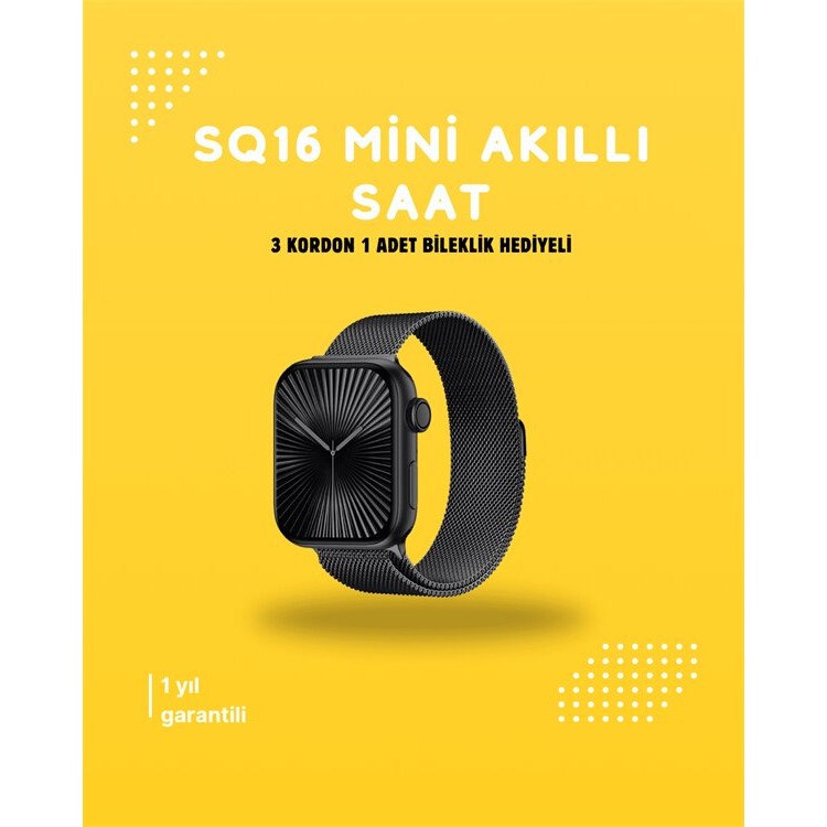 Akıllı Saat SQ-16 Mini Series 10 | Unisex Tasarım Sağlık ve Spor Takibi