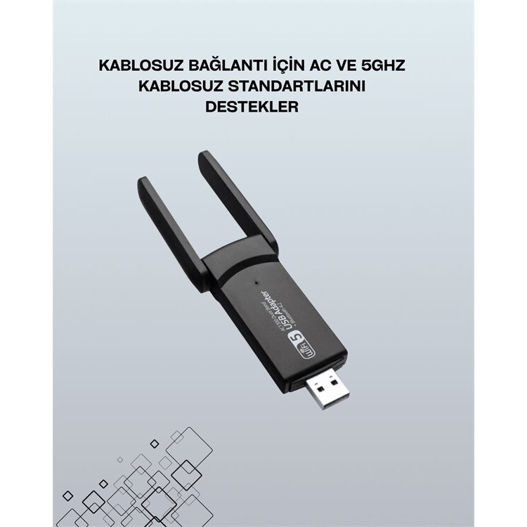 USB 3.0 Wireless Adaptör – 2.4GHz & 5GHz Destekli