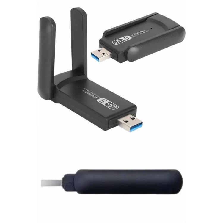 Wifi Alıcı Dual Band Usb 3.0 Adaptör Kablosuz Windows 7/8/10/11