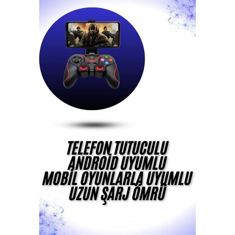 Yeni Nesil X3 Gamepad Android Uyumlu Telefon Tutucu Özellikli Joystick