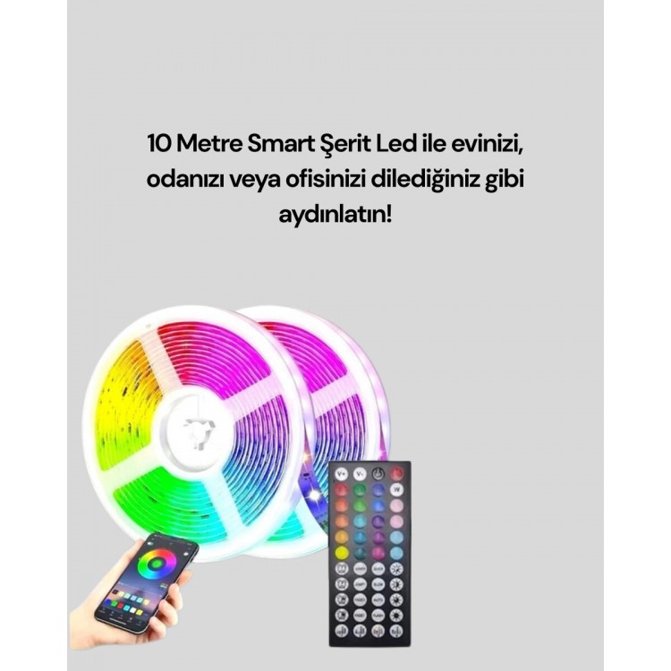 10 Metre USB Smart Şerit Led Kumandalı Telefon Kontrollü