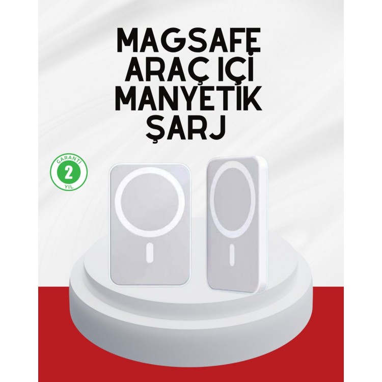 Şık Tasarımlı MagSafe Araç Telefon Tutucu Type-C Girişli