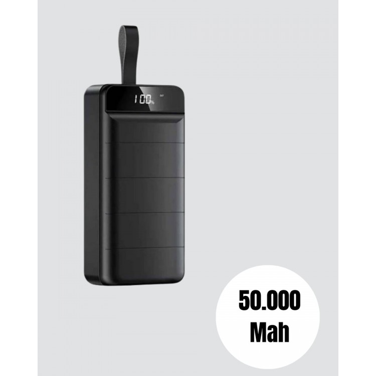 Profesyonel 50.000 mAh Powerbank – Aynı Anda Birden Fazla Cihaz Şarj Eden Dayanıklı ve Güvenli Taşınabilir Şarj Cihazı