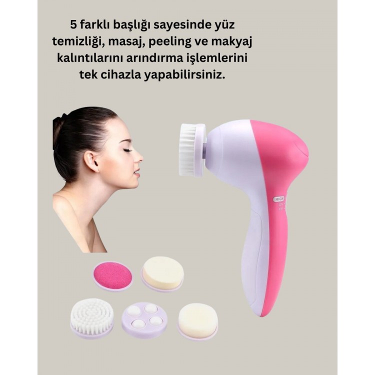 5 in 1 Elektrikli Yüz Temizleme ve Masaj Cihazı