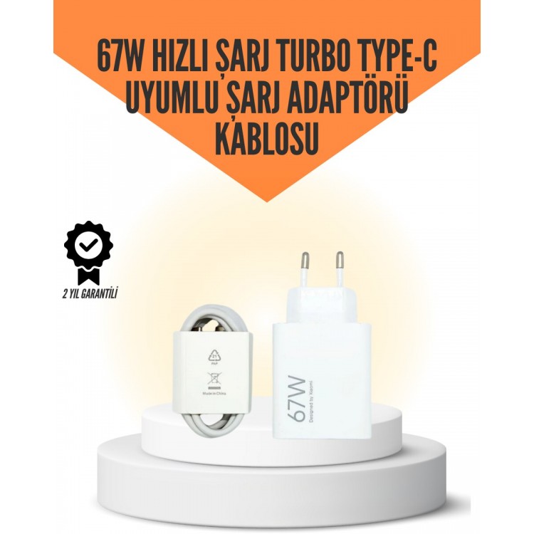 67W Hızlı Şarj Cihazı Yüksek Isı Dayanımlı Type-C Set