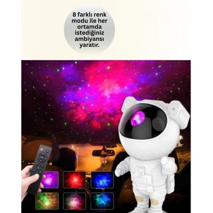 Ayarlanabilir Parlaklık ve Zamanlayıcı Modlu Astronot Lamba