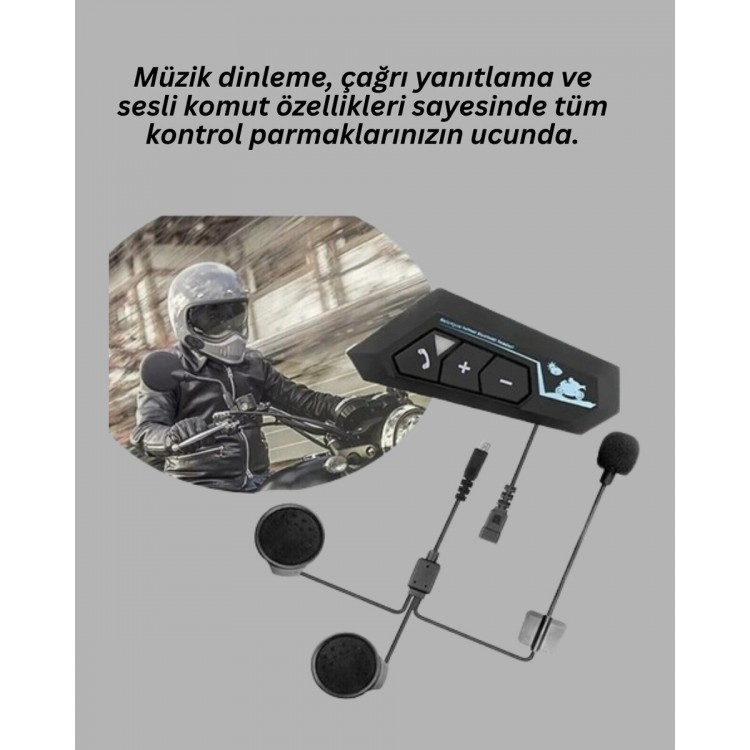 Bluetooth 5.0 EDR Kask Kulaklık Yüksek Ses Kalitesi ve Gürültü Önleme