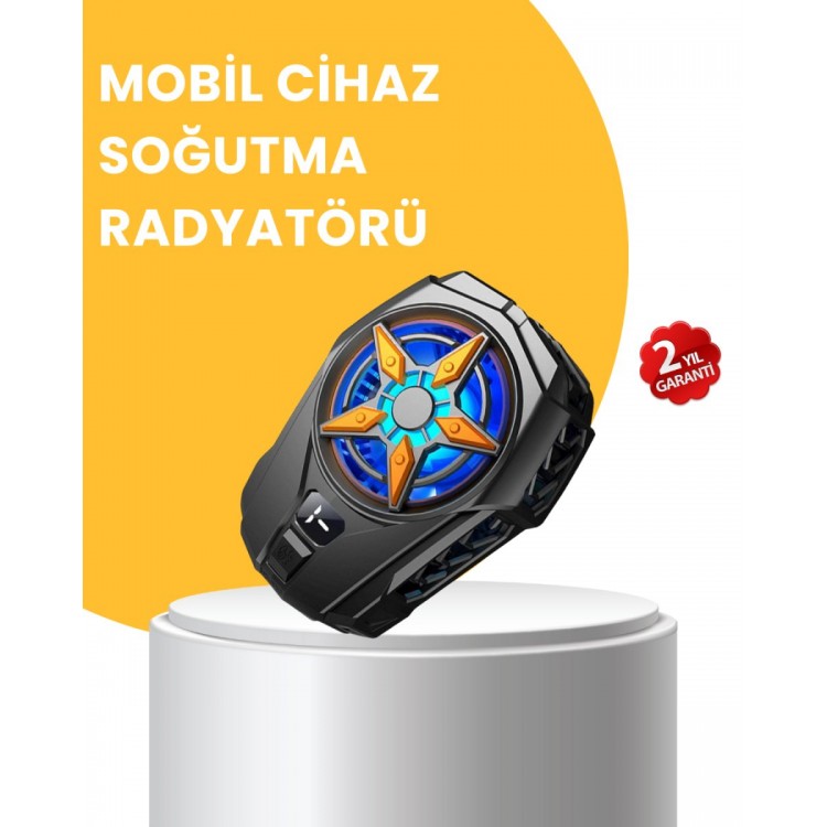 Dijital Göstergeli Evrensel Telefon Soğutma Fanı